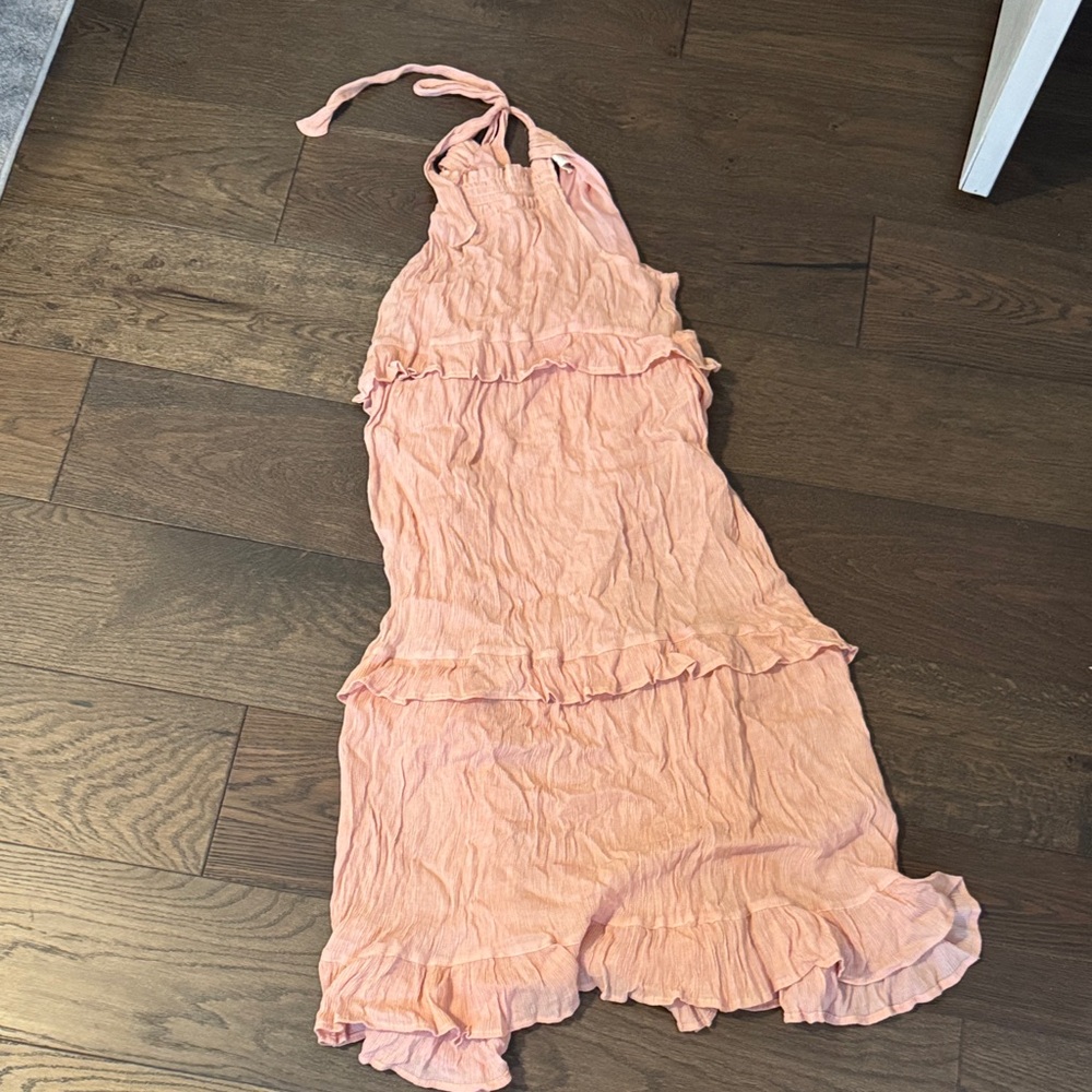 Entro Peach Midi Dress